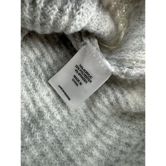 New York & Company Cardigan Sweater Sz L Cable Knit Grey Soft Cozy Preppy Casual - Picture 8 of 16